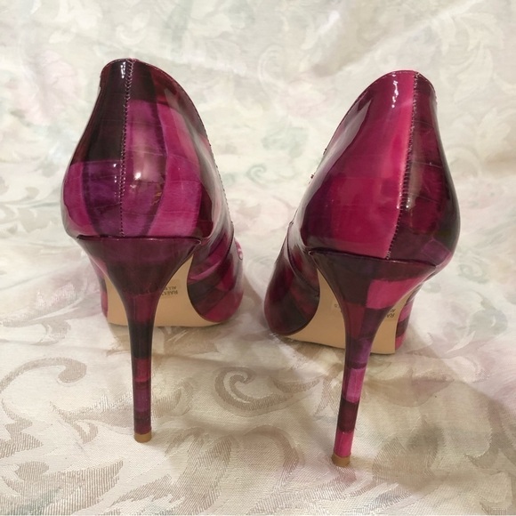 Kayleen by Los Angeles Pink Multi Man Made Patent High Heel Pumps size 9 - Picture 6 of 14